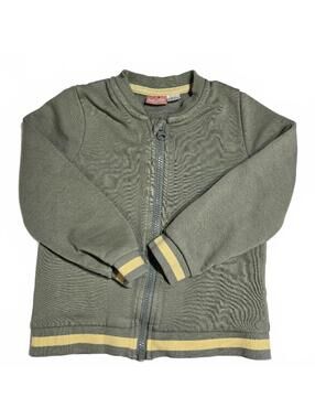 Lupilu Baby Green Kitty Print Zip-Up Jacket